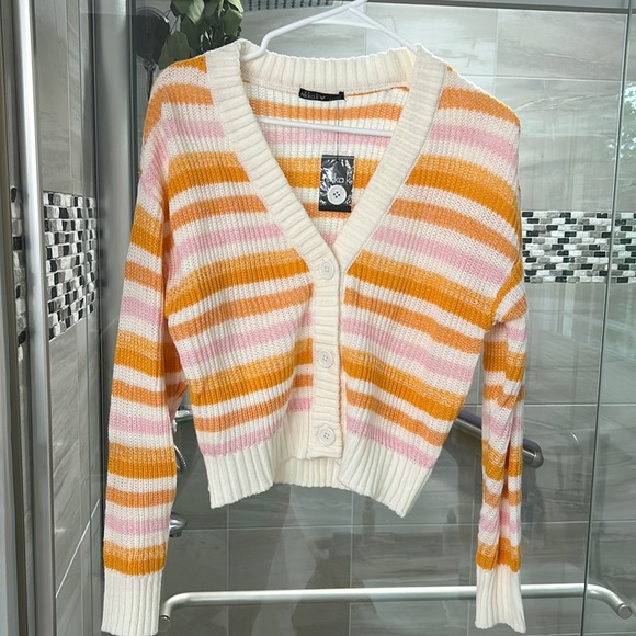 Nikka K | Striped Button Front Cardigan - Picture 1 of 4